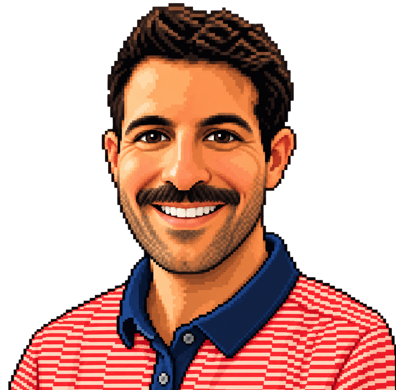 Pixel-art portrait of Zak Goldberg